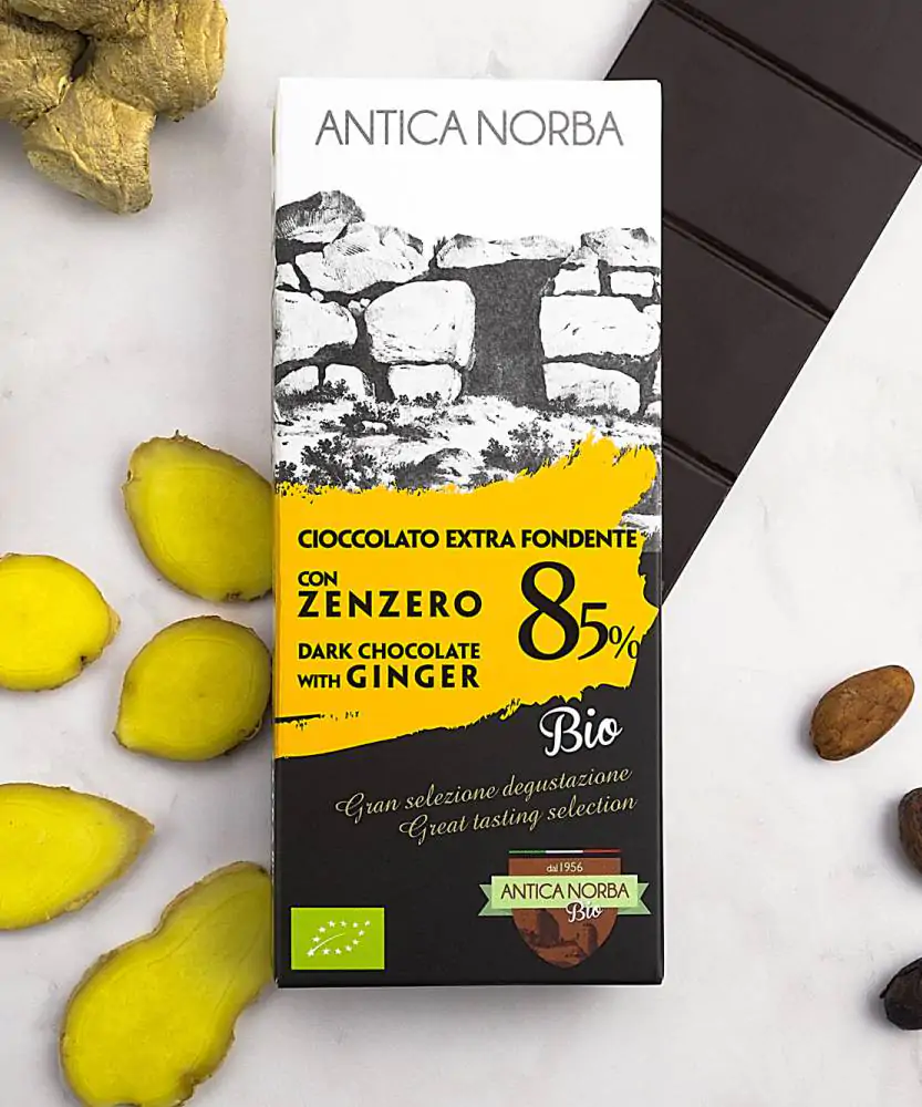 Foto Cioccolato extra fondente 85% con zenzero BIO 