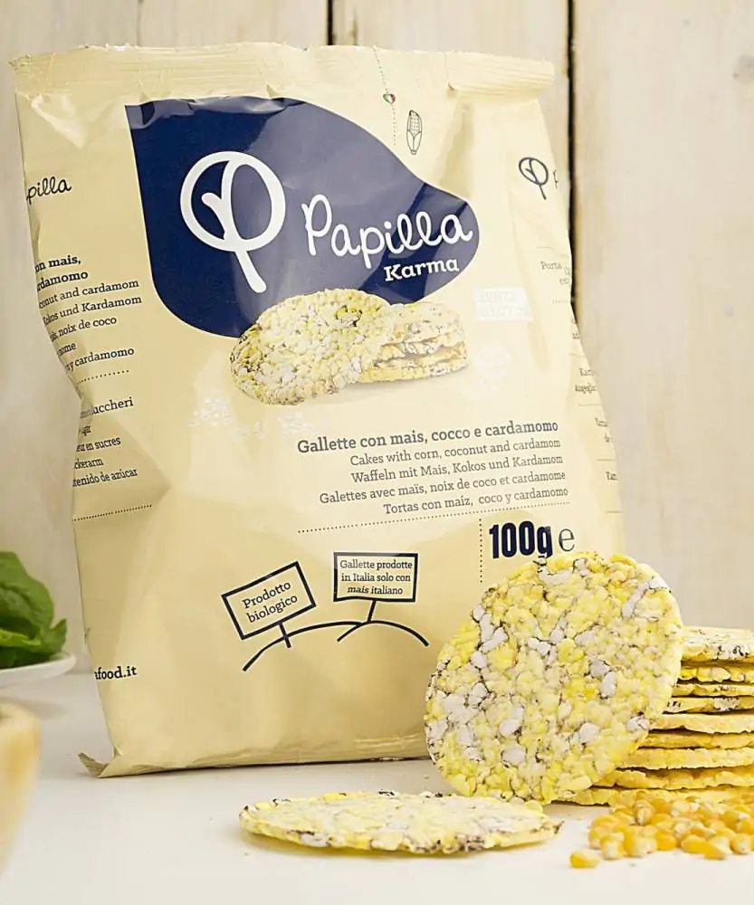 Foto Gallette Karma con mais, cocco e cardamomo BIO Senza glutine 