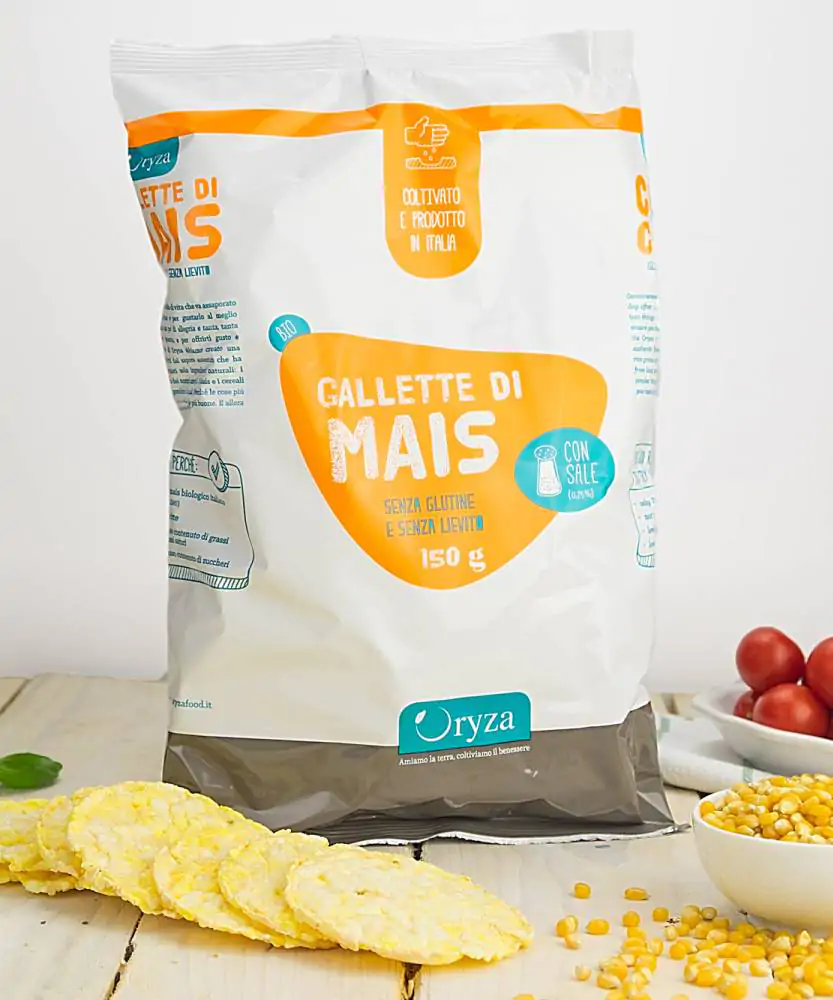 Foto Gallette di mais BIO e olio di semi di girasole Senza glutine 