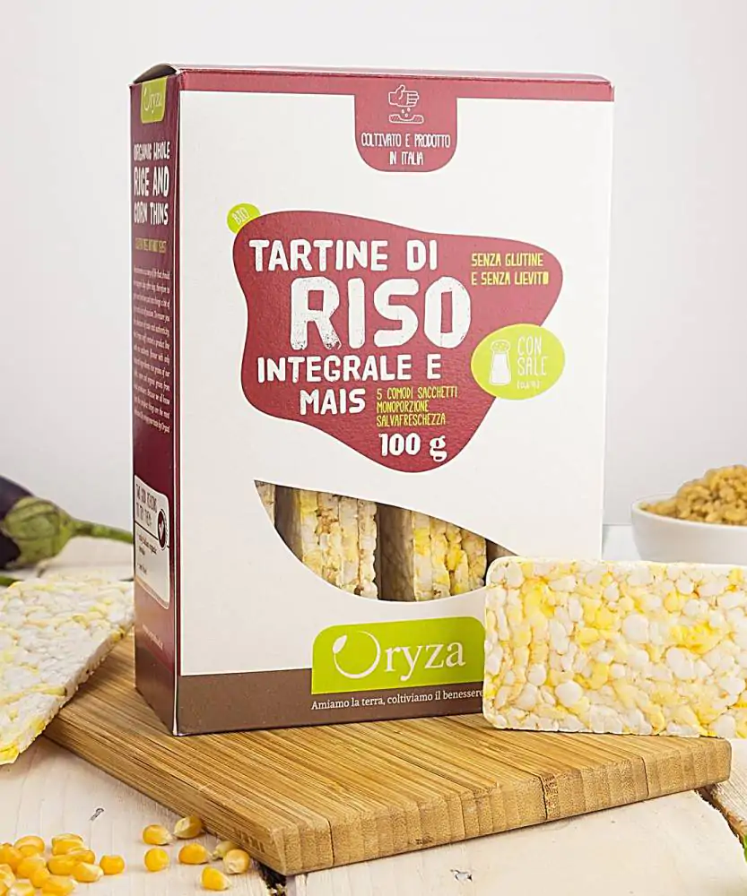 Foto Tartine di riso integrale e mais BIO Senza glutine 