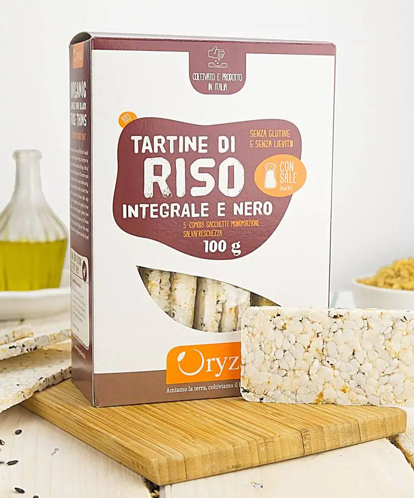 Foto Tartine di riso integrale e nero BIO Senza glutine 