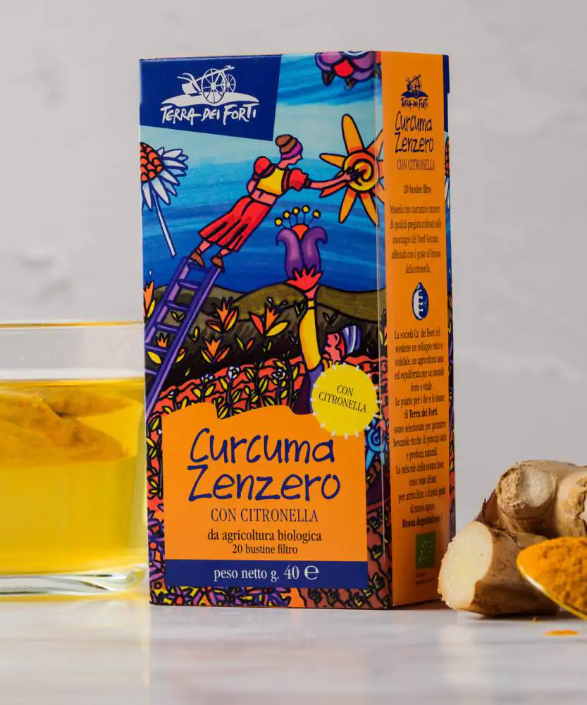 Foto Tisana curcuma e zenzero con citronella BIO - Bustine filtro 
