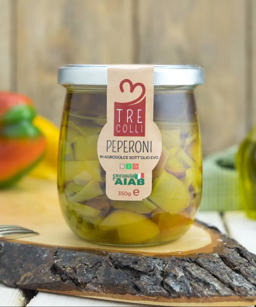 Foto Peperoni in agrodolce in olio extravergine di oliva BIO 