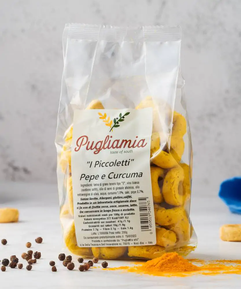 Foto Taralli pugliesi Pepe e Curcuma 